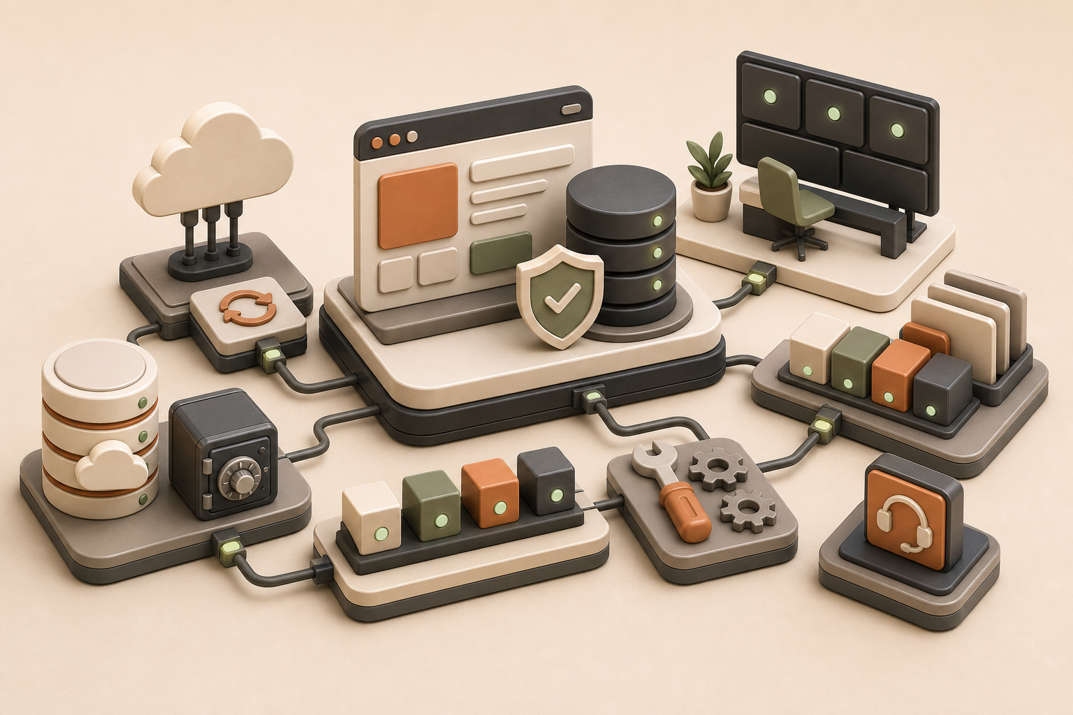 A unique 3D operational continuity system for live products.